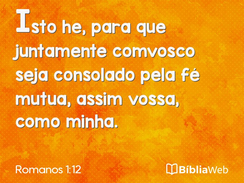 Romanos 1:12 em imagem para compartilhar