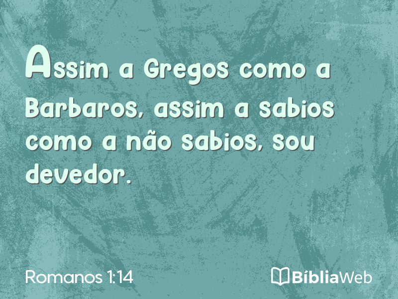 Romanos 1:14 em imagem para compartilhar
