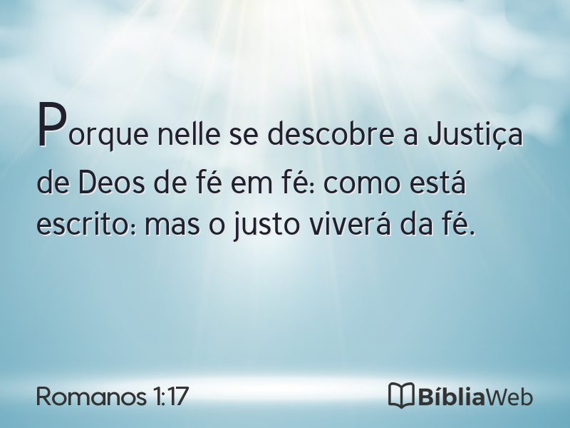 Romanos 1:17 em imagem para compartilhar
