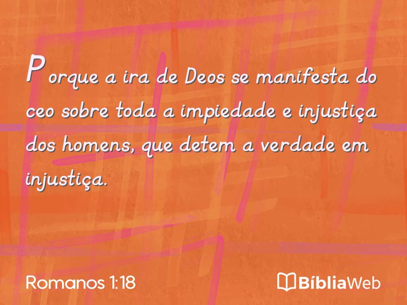 Romanos 1:18 em imagem para compartilhar