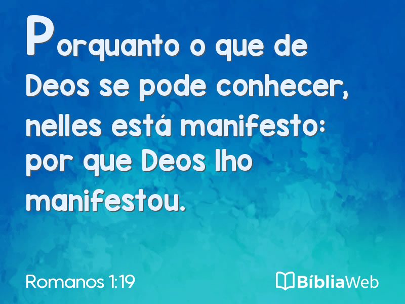 Romanos 1:19 em imagem para compartilhar