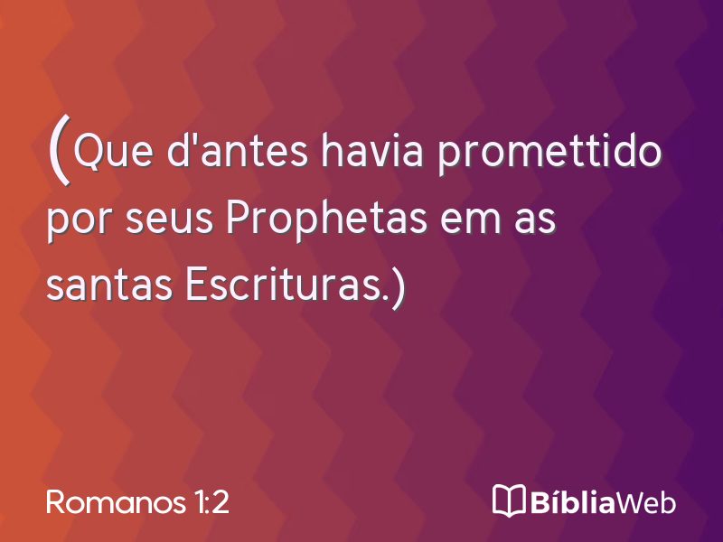 Romanos 1:2 em imagem para compartilhar