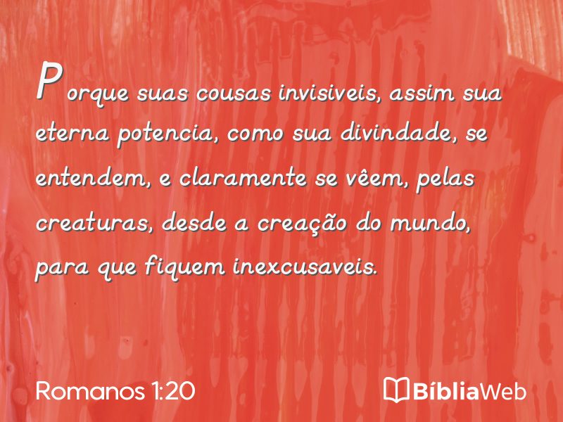 Romanos 1:20 em imagem para compartilhar