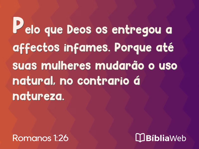 Romanos 1:26 em imagem para compartilhar