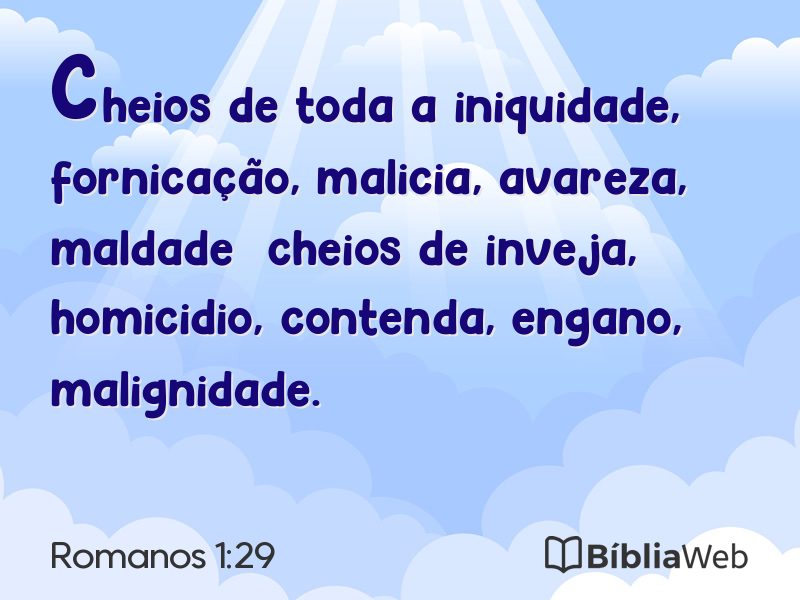 Romanos 1:29 em imagem para compartilhar