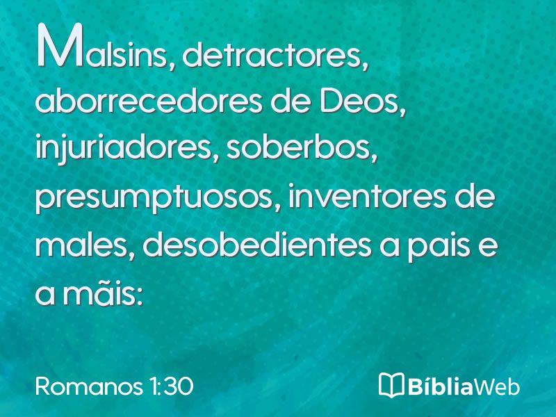 Romanos 1:30 em imagem para compartilhar