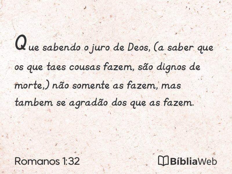 Romanos 1:32 em imagem para compartilhar