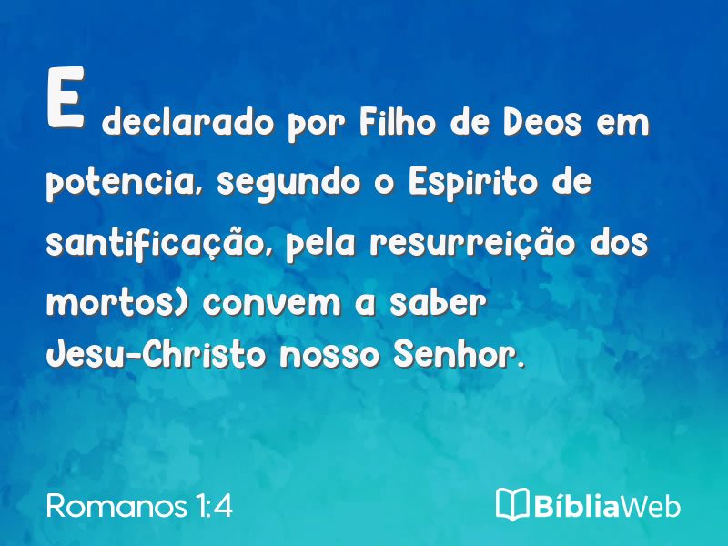 Romanos 1:4 em imagem para compartilhar