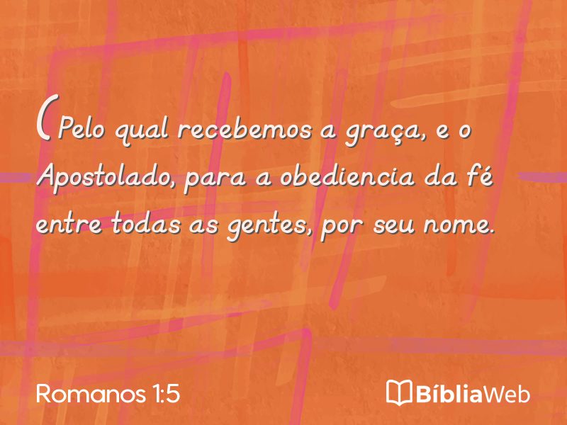 Romanos 1:5 em imagem para compartilhar