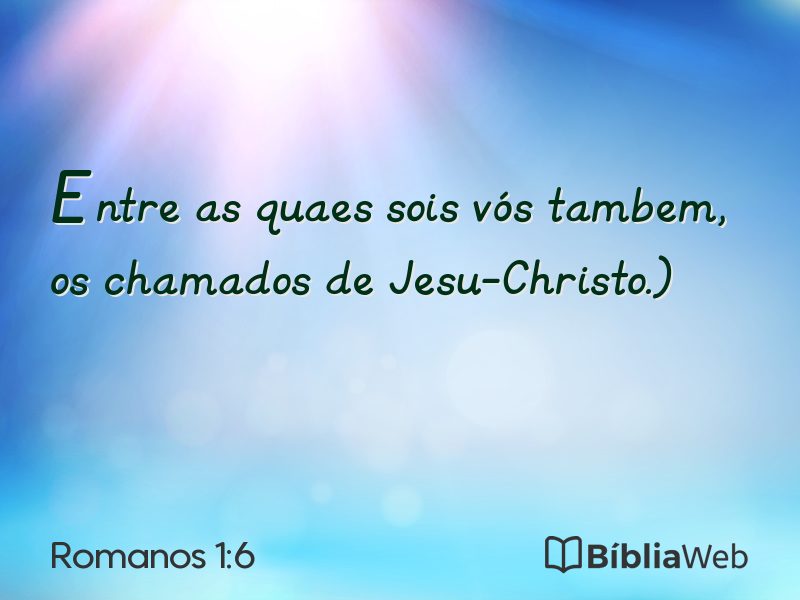 Romanos 1:6 em imagem para compartilhar