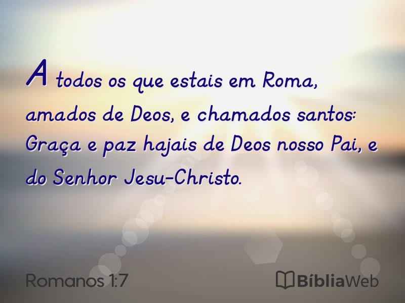 Romanos 1:7 em imagem para compartilhar