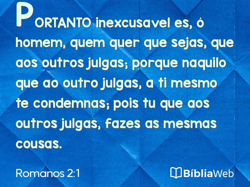 Romanos 2:1 em imagem para compartilhar