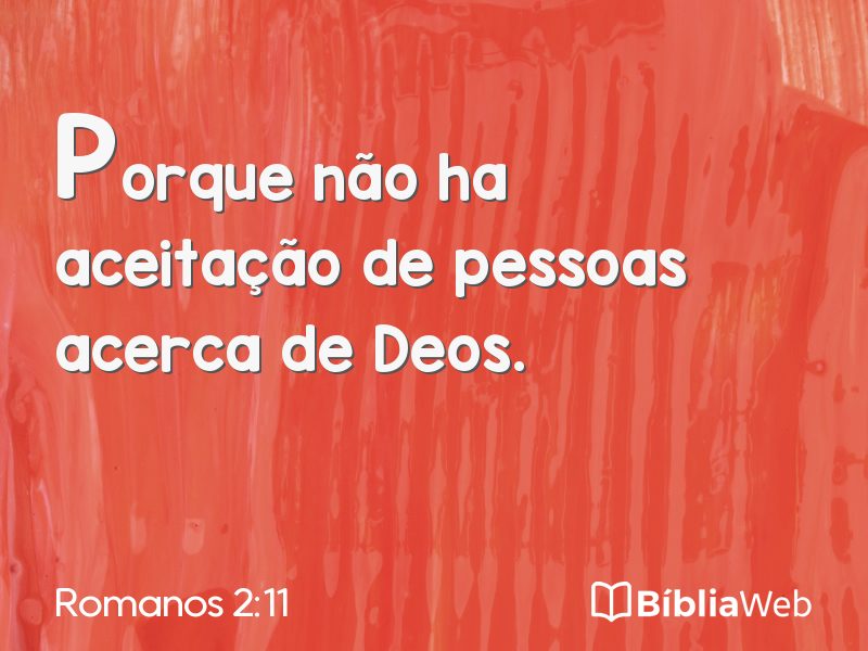 Romanos 2:11 em imagem para compartilhar
