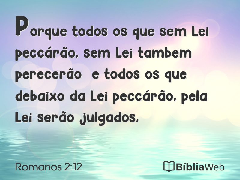 Romanos 2:12 em imagem para compartilhar