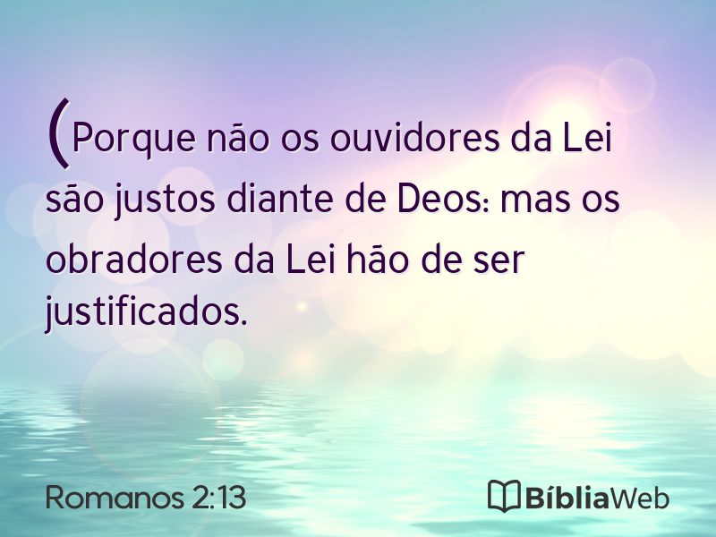Romanos 2:13 em imagem para compartilhar