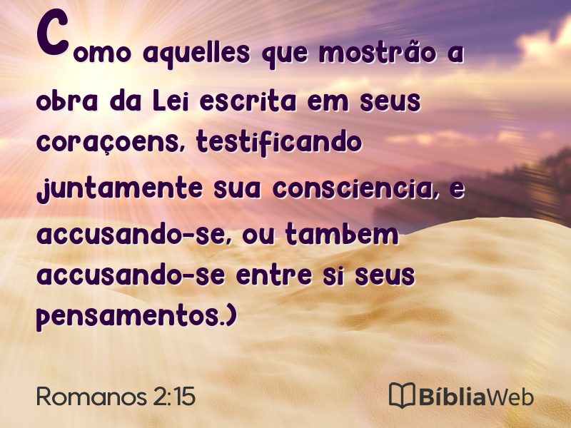 Romanos 2:15 em imagem para compartilhar