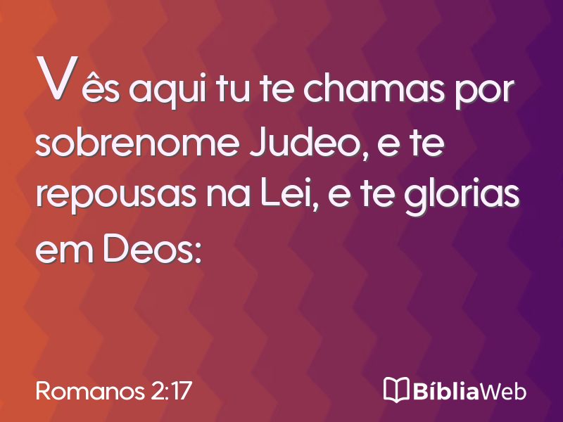 Romanos 2:17 em imagem para compartilhar
