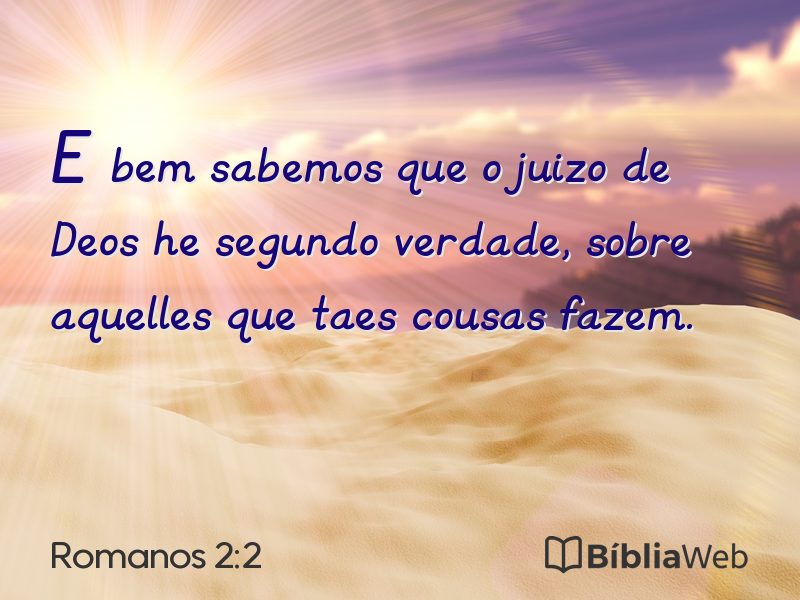 Romanos 2:2 em imagem para compartilhar