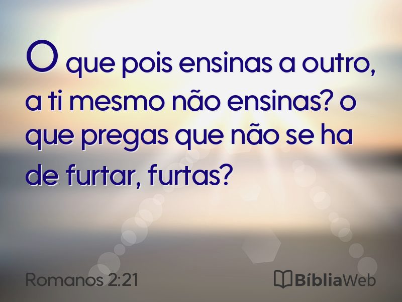 Romanos 2:21 em imagem para compartilhar