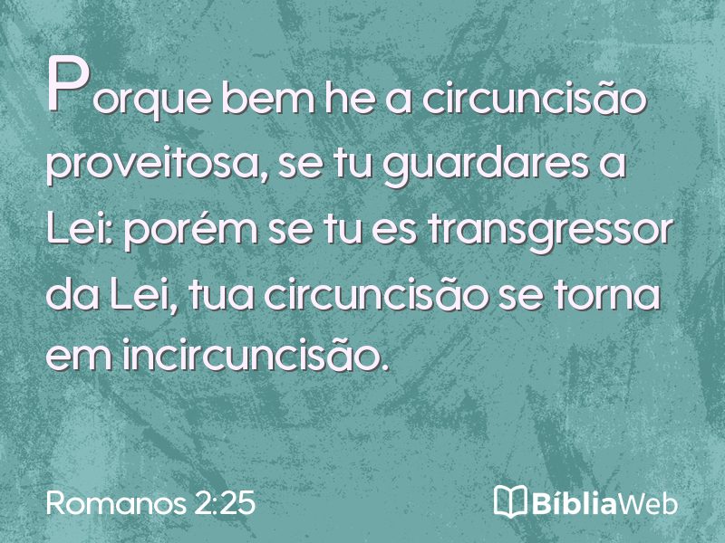 Romanos 2:25 em imagem para compartilhar