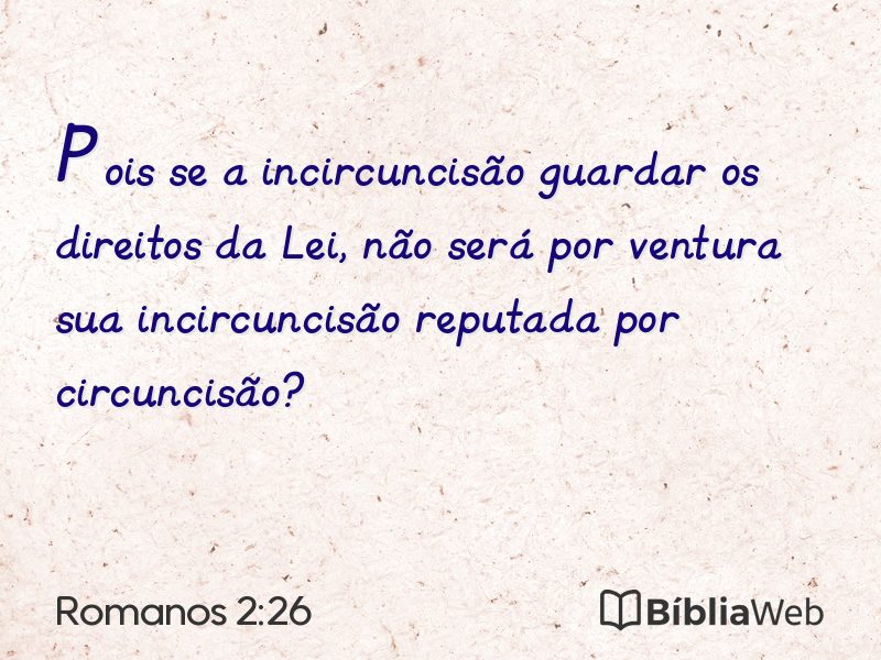 Romanos 2:26 em imagem para compartilhar