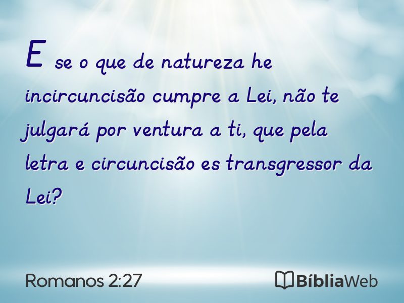 Romanos 2:27 em imagem para compartilhar