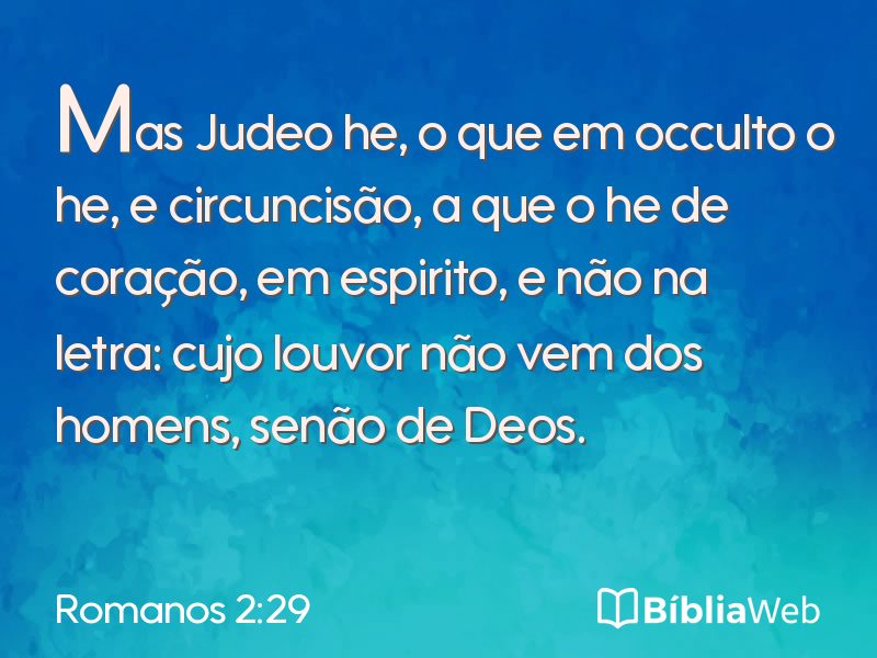 Romanos 2:29 em imagem para compartilhar