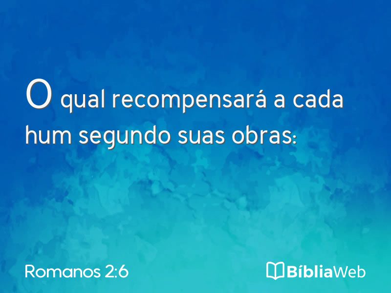 Romanos 2:6 em imagem para compartilhar