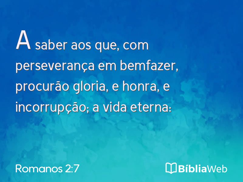 Romanos 2:7 em imagem para compartilhar