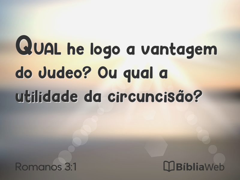 Romanos 3:1 em imagem para compartilhar