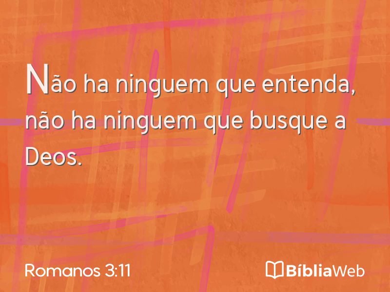 Romanos 3:11 em imagem para compartilhar
