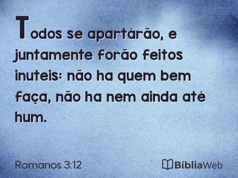 Romanos 3:12 em imagem para compartilhar