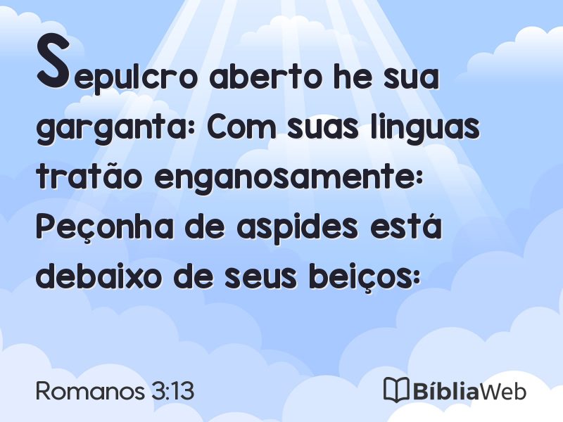 Romanos 3:13 em imagem para compartilhar