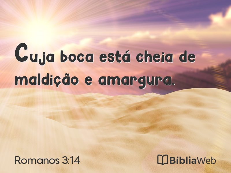 Romanos 3:14 em imagem para compartilhar