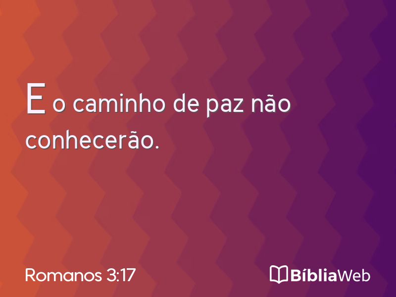 Romanos 3:17 em imagem para compartilhar