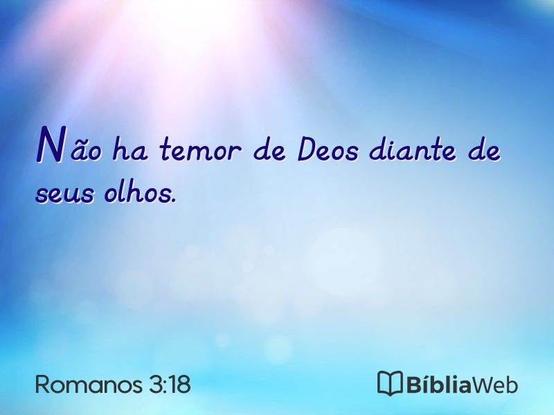 Romanos 3:18 em imagem para compartilhar