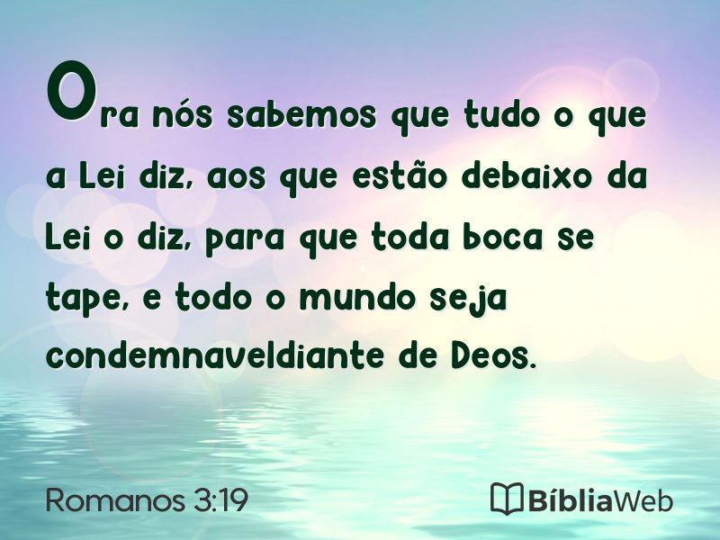 Romanos 3:19 em imagem para compartilhar