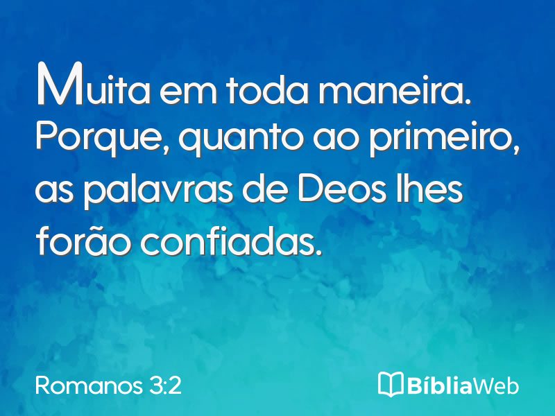 Romanos 3:2 em imagem para compartilhar