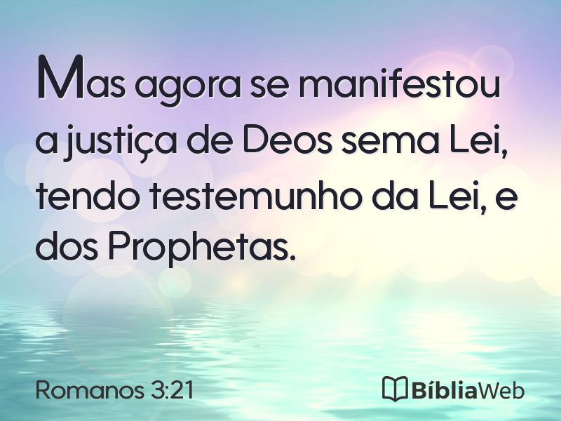 Romanos 3:21 em imagem para compartilhar