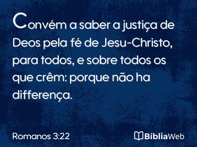 Romanos 3:22 em imagem para compartilhar