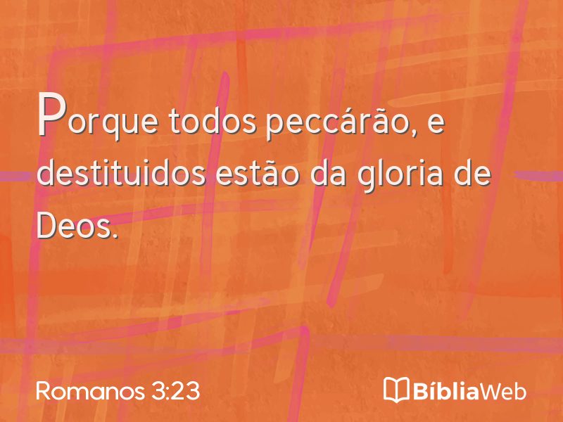 Romanos 3:23 em imagem para compartilhar