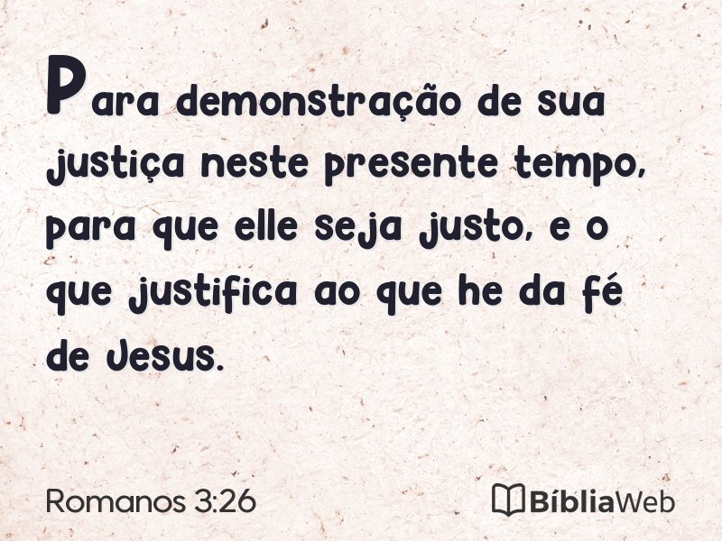 Romanos 3:26 em imagem para compartilhar