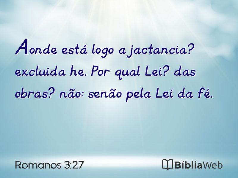 Romanos 3:27 em imagem para compartilhar