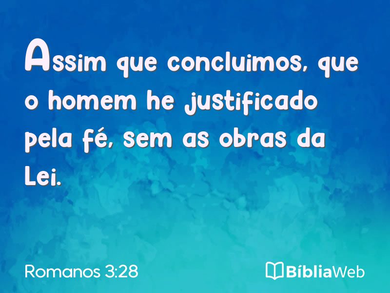 Romanos 3:28 em imagem para compartilhar