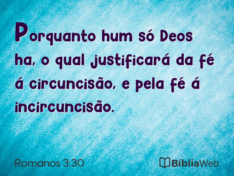 Romanos 3:30 em imagem para compartilhar