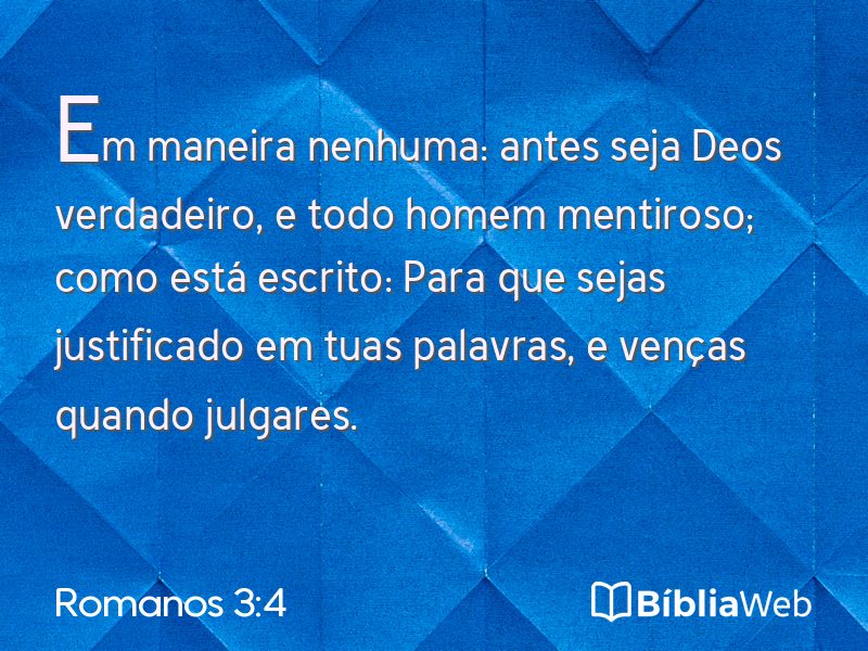 Romanos 3:4 em imagem para compartilhar