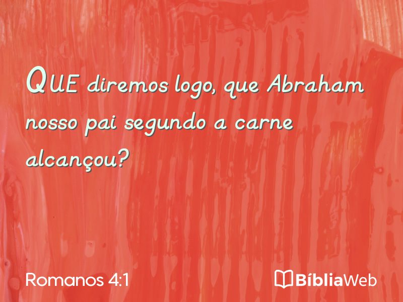 Romanos 4:1 em imagem para compartilhar