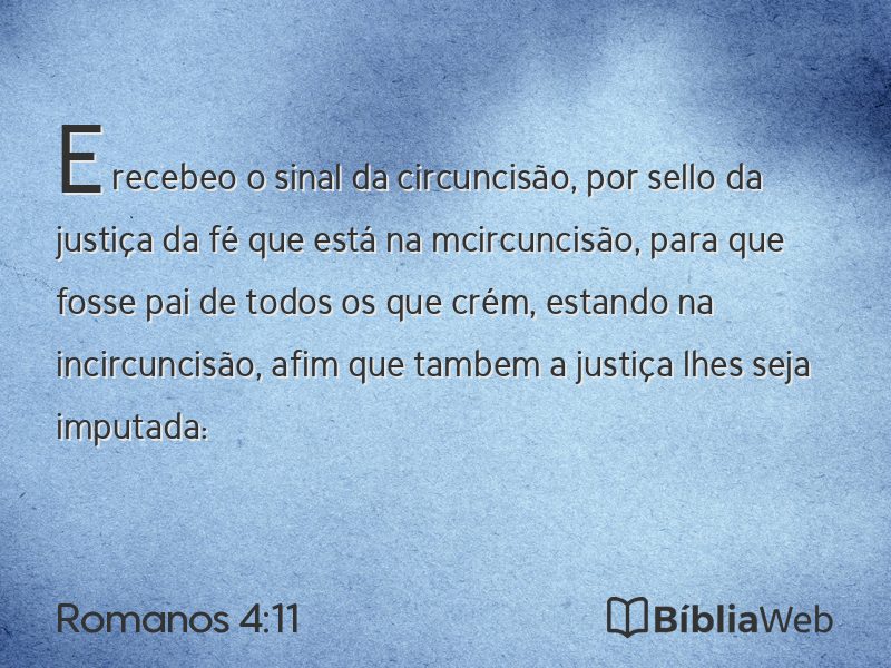 Romanos 4:11 em imagem para compartilhar