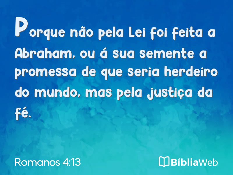 Romanos 4:13 em imagem para compartilhar