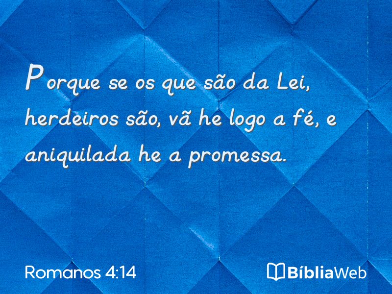 Romanos 4:14 em imagem para compartilhar